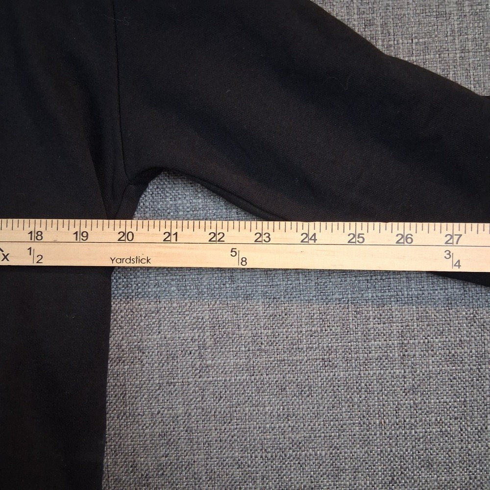 HM Basics Womens XS Black Quarter Zip Fleece Lined Sweatshirt Mini Dress - Picture 4 of 6